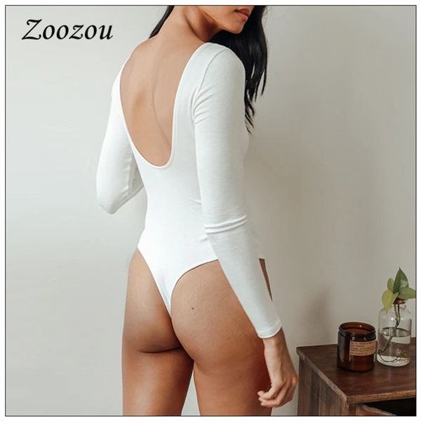 

длительный рукав без спинки бодислот сексуальный bodycon эластичный тонкий лучший боди повседневная элегантные установленные дамы rompers но, Black;white
