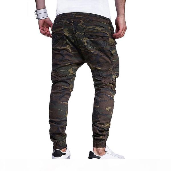 

wholesale joggers pants men streetwear camouflage print cargo pants hip hop men joggers sweatpants military male pants, Black