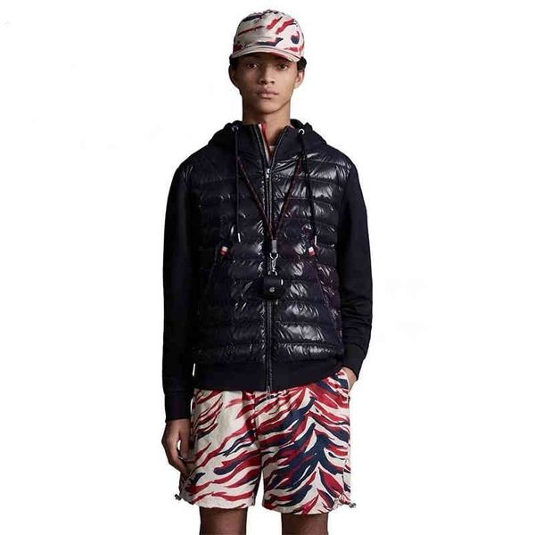 

autumn winter down jacket knitted sweater coat men thick warm patchwork sweater oversize slim jacket yhavaton male clothing, Black