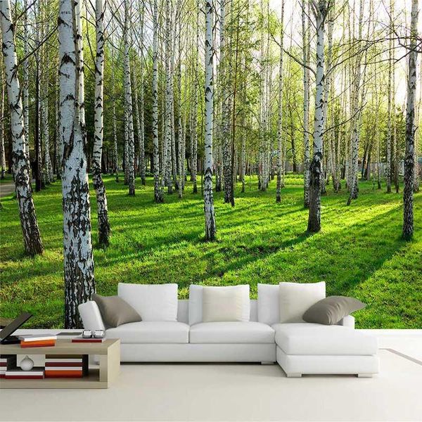 

green tree forest custom 3d p wallpaper home decor modern living room bedroom tv background wall mural waterproof wallpaper1