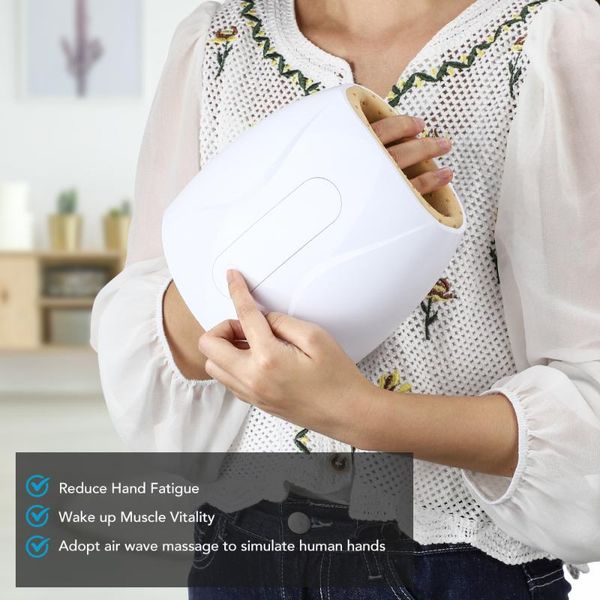 

portable hand massager electric air compression heating finger massager 6 modes 3 levels of strength massage relaxation