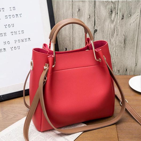 

bucket bag handbag fashion simple large capacity commuter bag big casual shoulder oblique cross female pack women totes