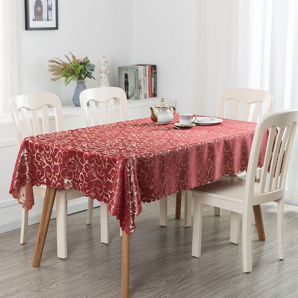 Yryie 1 Pc Europa Luxo Poliéster Jacquard Table Cover Hotel Tecido Quadrado Toalha de Tabela para Retângulo Secretária Venda LJ201223