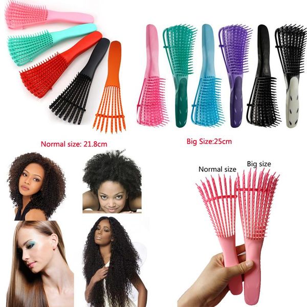 

dropshipping detangler hair brushes ocs type comb knot for 4c curly wave detangling scalp massage hairbrush q sqciqs, Silver