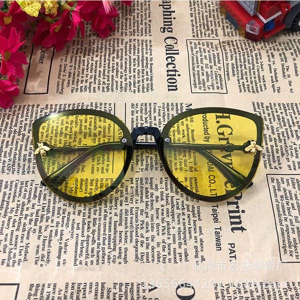 

2020 sunglasses bee little children newcute brand kids girls boys toddler sun glasses yellow pink cat eye oculos de sol infantil 3