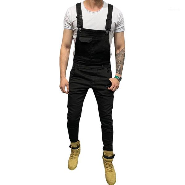 

men's jeans overalls tirantes hombre para pant jeans for men black army green 2020 mens clothing men pants with pocket #w1, Blue