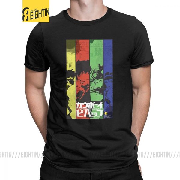 

men let's jam cowboy bebop vintage short sleeve space anime spike japanese manga jet faye sport hooded sweatshirt hoodie men t shirt