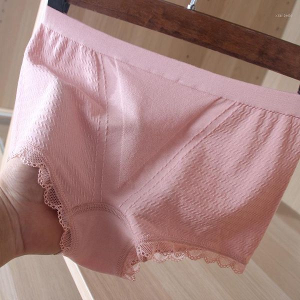 

women's briefs three-dimensional jacquard seamless panties modal breathable sweat-absorbent ladies mid-waist briefs lingerie new1, Black;pink