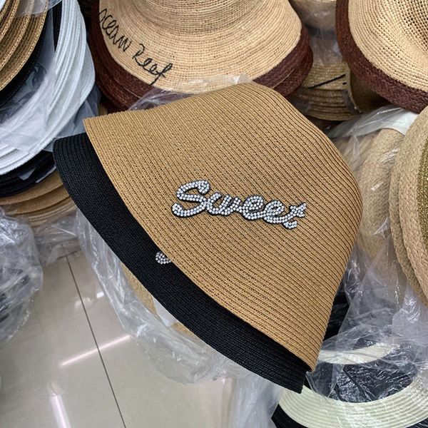 

new korean spring and letter sweet decorative bucket women's summer travel versatile fisherman's hat leisure trend, Blue;gray