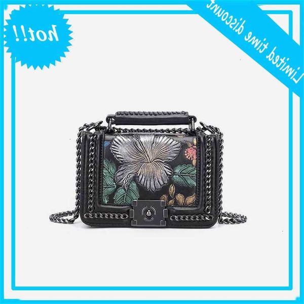 

maidudu women's 2020 new printing fragrance chain messenger small square one shoulder hand bag fashion