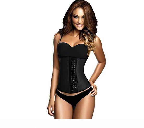 

womens latex sport corset rubber latex waist training cincher lady bodysuit shapewear steel boned corslets s-3xl, Black;white