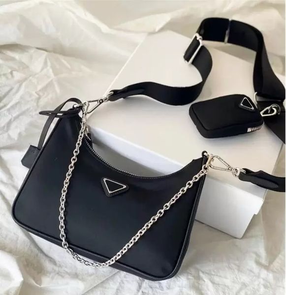 2022 Designers Nylon Shoulder Bags Fashion Chains Canvas Handbags Hobo Purses Lady Wallets presbyopic Luxurys Messenger Crossbody Bag Totes 2005