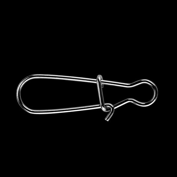

50pcs/lot stainless steel hook fast clip lock snap swivel solid rings safety snaps fishing hooks connector bbyofy homebag
