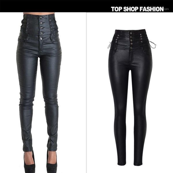 

women jeans skinny cross strap bandage pencil pants lace up high waist jeans female 2018 plus size1, Blue