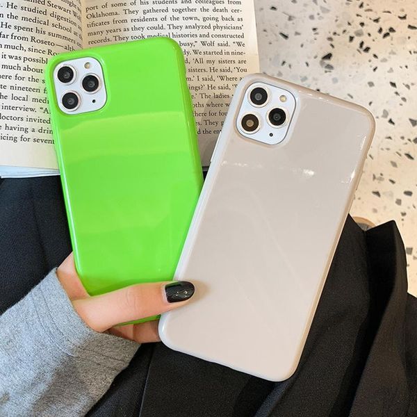 

glossy candy color soft tpu phone case for iphone 11 11pro max xr xs max x 6 6s 7 8 plus solid bbypmc bwkf