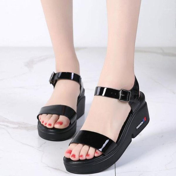 

2020 summer women sandals black flat platform sandals women wedge beach flip flops ladies flat heel gladiator1