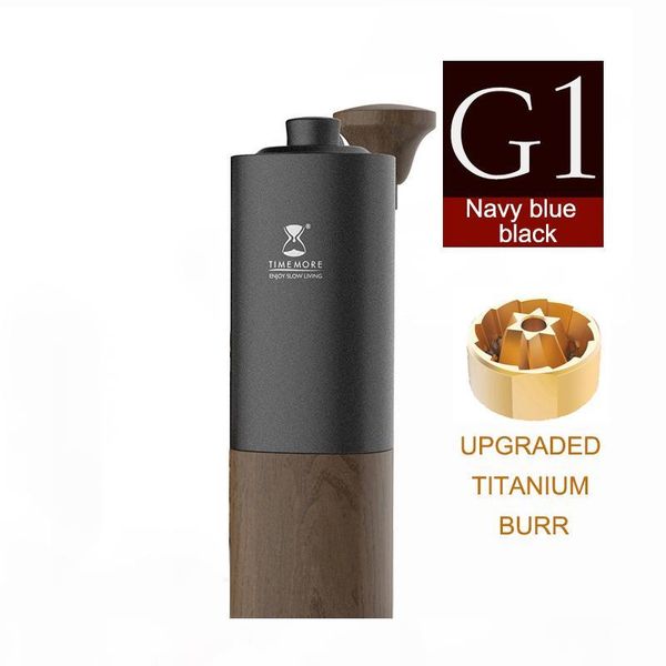 

timemore честнат g1 ручной кофемолка upgrade титанового покрытия burr минимализм рука кофе молоть мельницу для handdrip эспрессо
