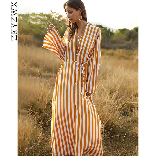 

zkyzwx striped women's tall shirt summer elegant coat set size oversize cufflinks long sleeve shirt wide skirt, Blue;black