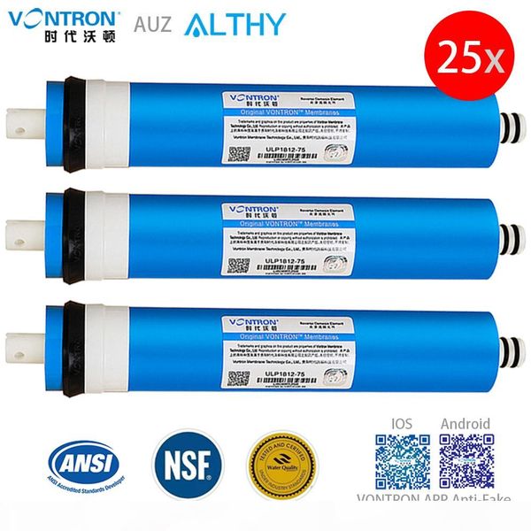 

wholesale vontron reverse osmosis ro membrane 50gpd - 75gpd replacement water filter system purifier drinking treatment home t200810