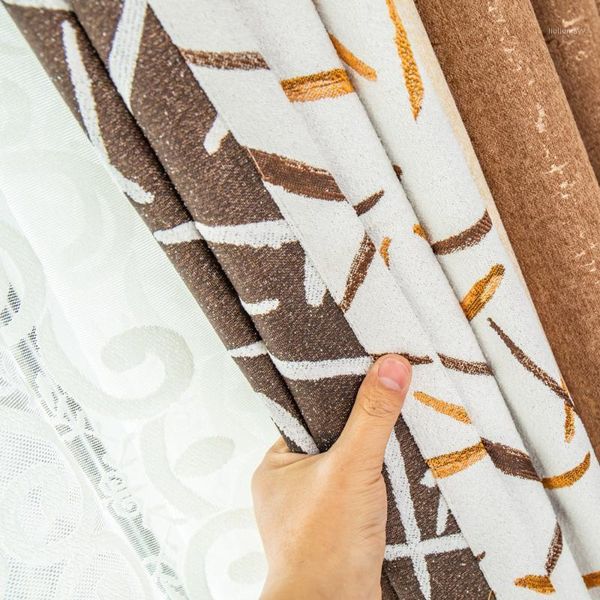 

custom curtains for living room bedroom modern simple northern european-style mosaic curtain fabric shade curtain fabric1