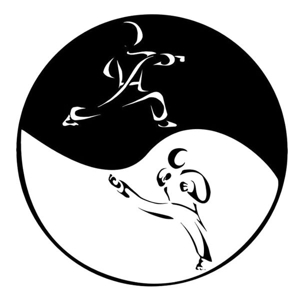 

14cm*14cm yin yang martial arts decor vinyl stickers decals car-styling black/silver s3-6003