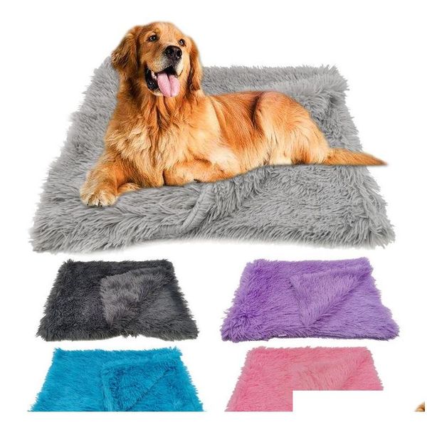 

fleece pet blankets fluffy dog cat bed mats deep sleeping soft summer winter thin covers for small large dogs solid cat mattress ssweb