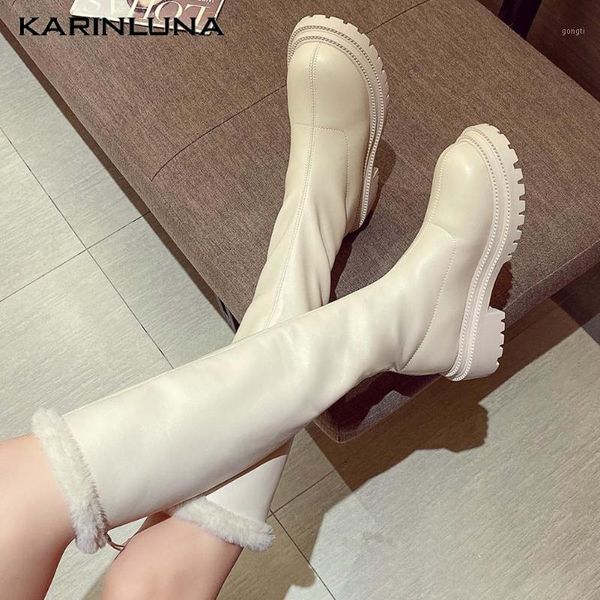 

boots wholesale gothic punk style great quality zipper short plush warm winter low heels skidproof knee high women boots1, Black