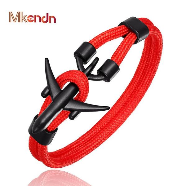 

mkendn fashion anchor men women airplane bracelets charm rope chain paracord hope to safe jewelry pulseras hombres bbyfhp alice_bag