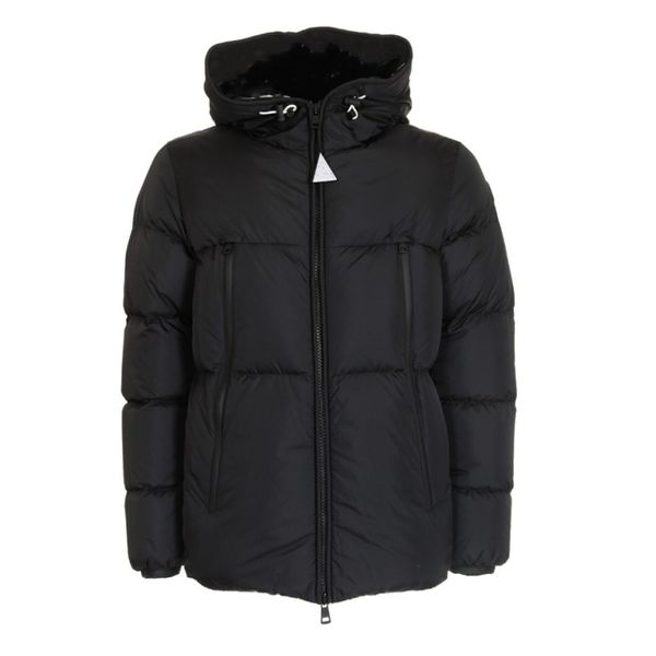 

mens winter jacket coat windbreaker white duck down thick warm hooded parka puffer jacket casual fashion north winter jacket, Black