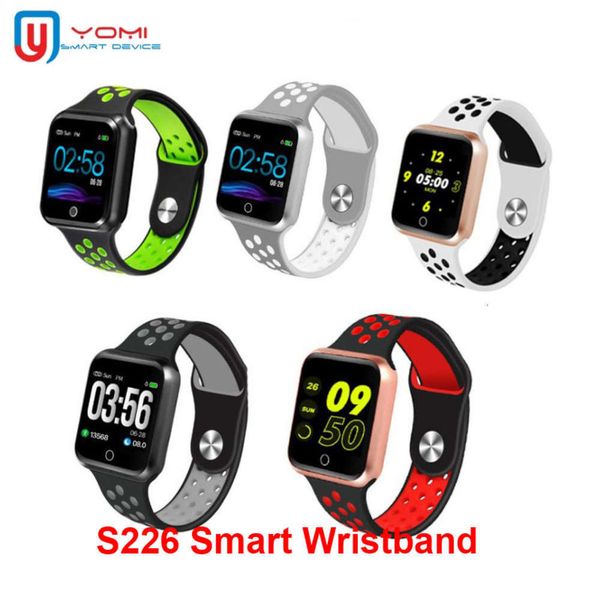 

s226 men's women's watch, bluetooth waterproof sports smart wristband, heart rate control, calorie and alarm clockbgt