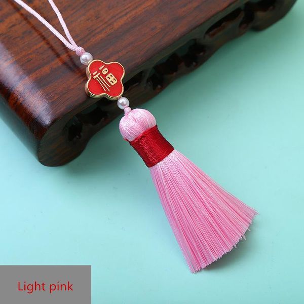

10pcs four leaf grass metal caps fringe trim bookmark silk tassels diy curtain clothes craft supplies classical style pendant h jllgsj