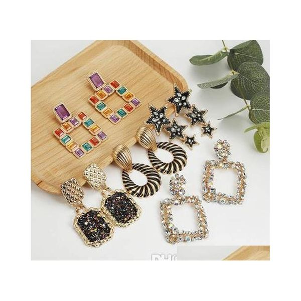 

fashion statement earrings 2019 big geometric earrings for women hanging dangle earrings drop earing modern jewelry a8rbx, Silver
