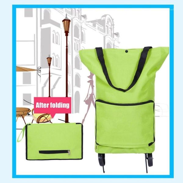 

storage bags multifunctional waterproof oxford cloth foldable supermarker shopping trolley wheel bag traval cart luggage drop1
