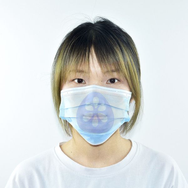 

child kids no plastic durable reusable washable designer facemask mouth mask accessory holder 3d bracket frame