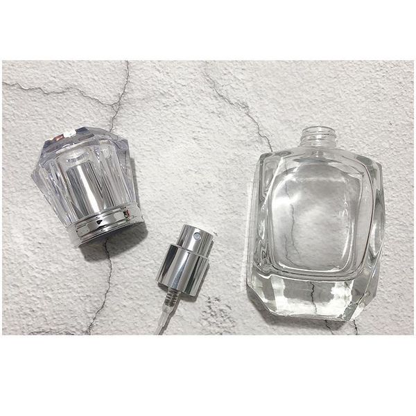 

10pcs/lot 30ml clear glass perfume bottle thick glass spray cosmetic bottles empty parfum packagin qylehl