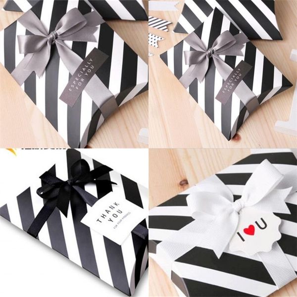 

gift boxes black stripe small package creative idea candy container high grade packing pillow carton factory direct selling 0 42hj p1