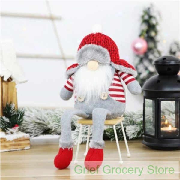

christmas decorative santa doll hanging ornaments plush gifts xmas reusable middle human-shape decor kids gift1