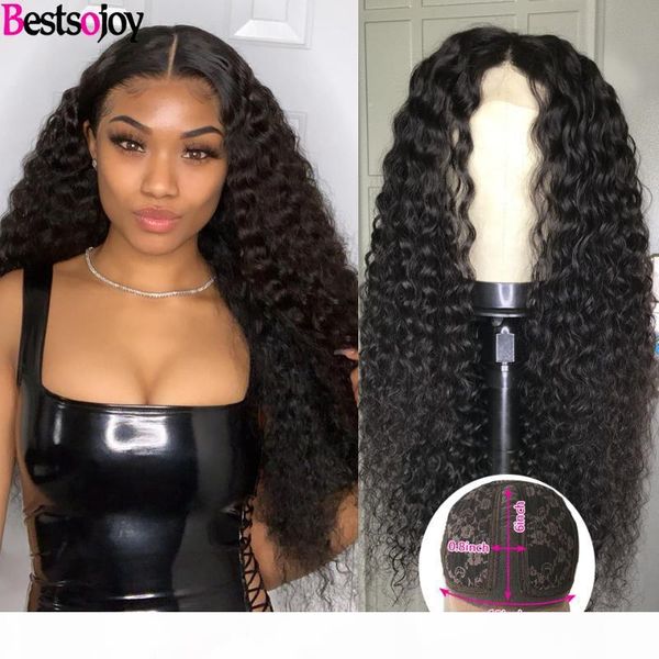 

kinky curly wig brazilian hd transparent lace frontal wig t part 4x4 hd lace closure glueless front human hair wigs, Black;brown