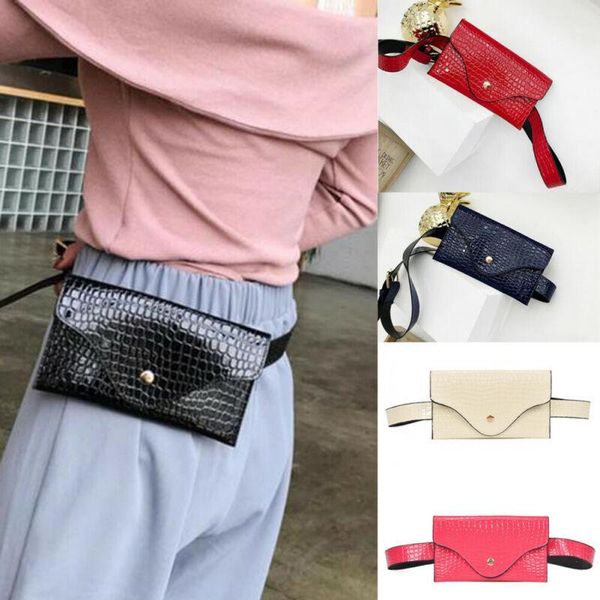 

womens pu leather mini belt bag waist fanny pack key phone purse wallet1