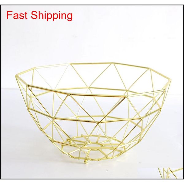 

modern wrought irons mesh wire fruit bowl-gold/rose gold fruit basket storage organizer f qylqnj bde_luck
