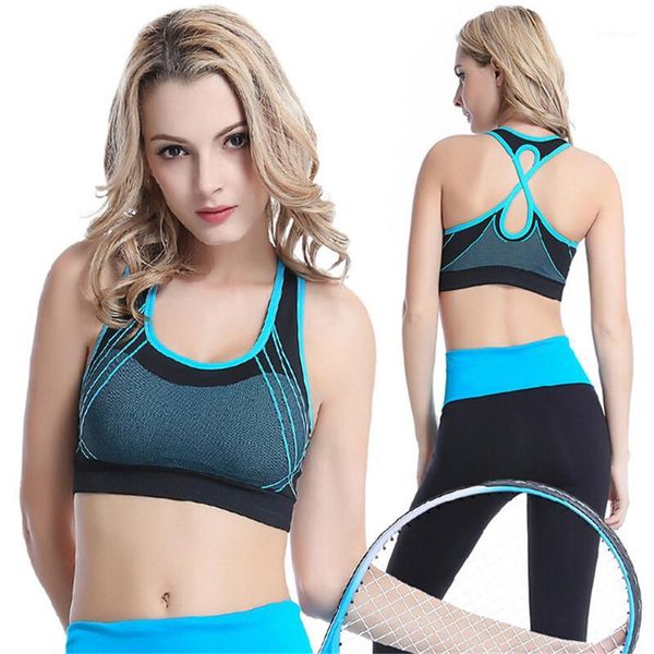 

gym clothing no rims gather cross-wicking running fitness yoga vest beautiful back seamless sports bra workout sportswear yoga1, White;black