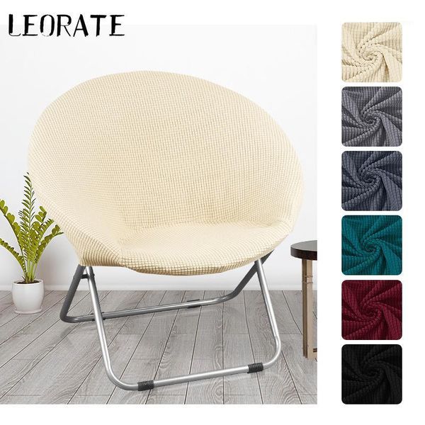 

6 colors jacquard round saucer chair cover stretch seat moon chair covers washable protector slipcover for living home decor1