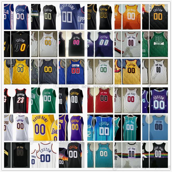 

authentic player version stitched basketball jerseys 2021 2022 news man black blue white yellow purple jersey size xs-xxl, Black;red