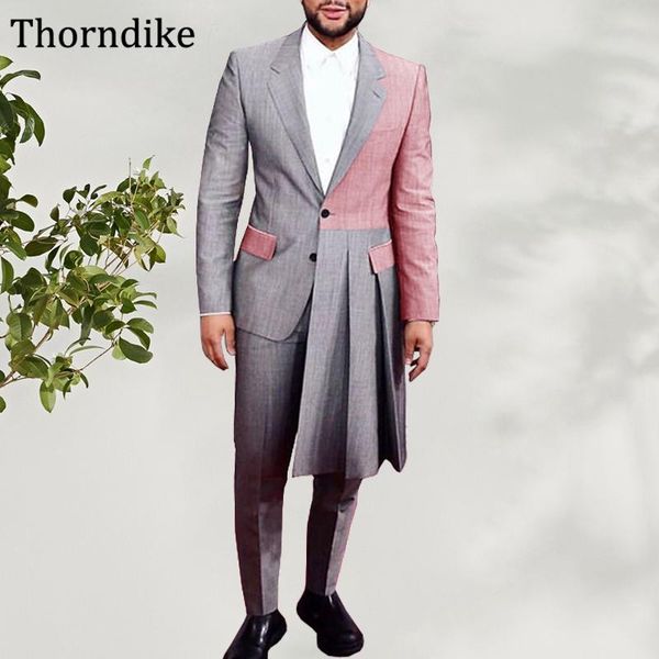 

thorndike 3 piece custom made blazer for male fashion slim fit dinner wedding suits for groom casual men's jacket with pants set, White;black