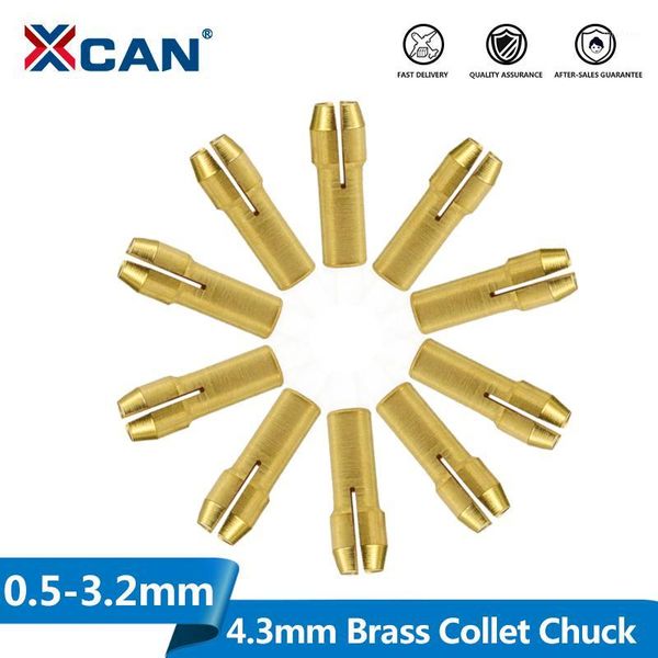 

xcan brass collet chuck 4.3mm shank 0.5/0.8/1.0/1.2/1.6/1.8/2.0/2.2/2.4/3.0/3.2mm rotary tool accessories drill collet chuck1
