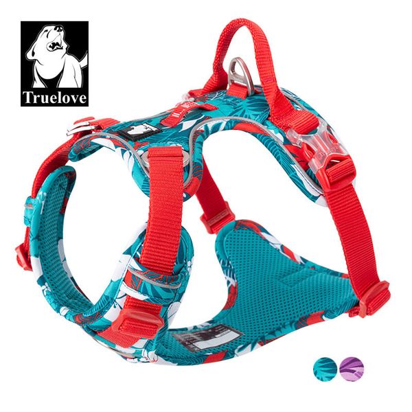 

truelove no pull dog harness vest nylon reflective soft pet harness dog for small big dogs running training belt french bulldog 1020