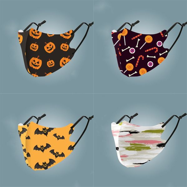 

dust prective half face mask mascherine printed anti saliva pollen respirators windproof mouth masks#259, Black