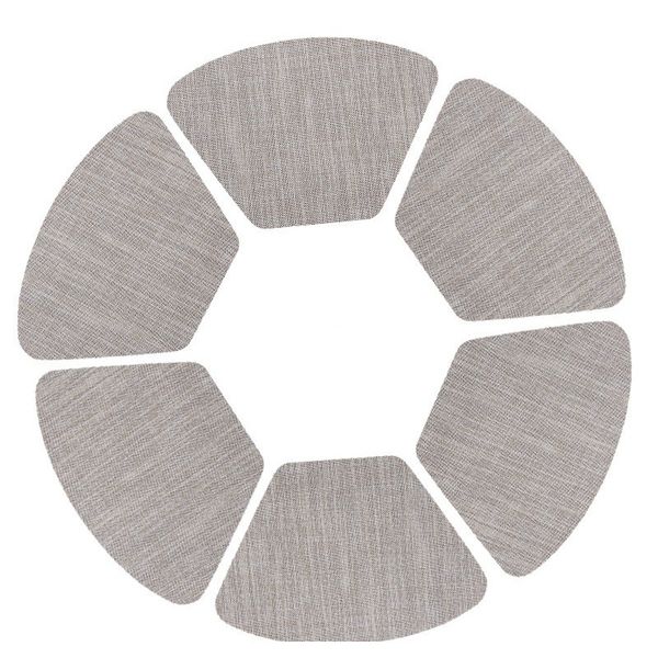 

fan shaped pvc placemat l dining table drink coasters flower design kitchen manteles individuales doilies cup mat coffee pad f wmtefo