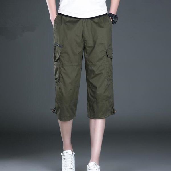 

2021 novo vero curtas homens 3/4 comprimento carga geral casual homem sandbeach bezerro-comprimento calas de bezerro lodi, Black