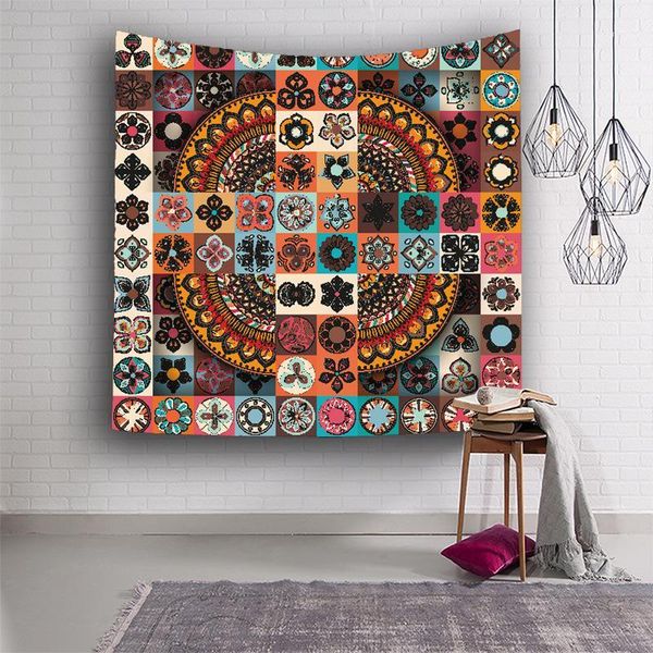 

digital printing tapestry/wall blanket/beach towel square towel series boho decor1